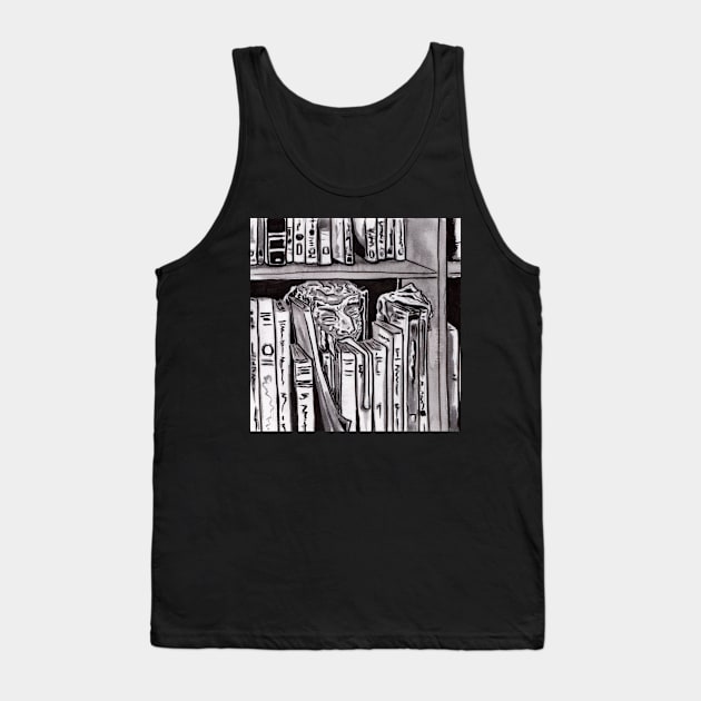 Library Ghost Tank Top by JenTheTracy